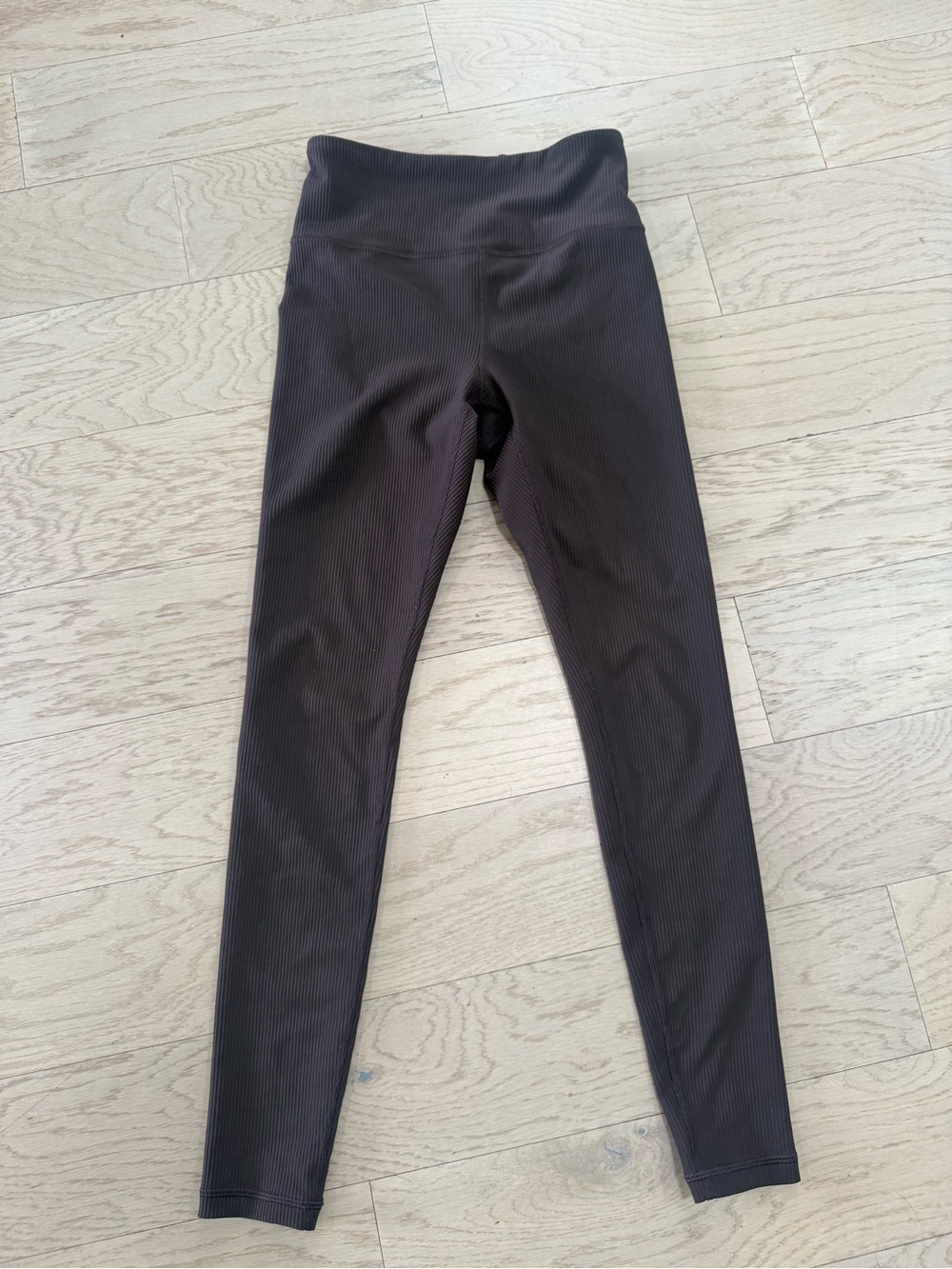 Athleta Dark Brown Elation Rib Tights